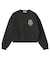 HEART RIBBON EMBLEM SHORT CREW SWEAT
