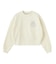 HEART RIBBON EMBLEM SHORT CREW SWEAT