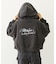 RHINESTONE LOGO SHORT ZIP UP HOODIE