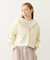 RHINESTONE LOGO SHORT ZIP UP HOODIE