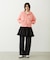 RHINESTONE LOGO SHORT ZIP UP HOODIE