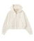 RHINESTONE LOGO SHORT ZIP UP HOODIE
