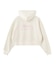 RHINESTONE LOGO SHORT ZIP UP HOODIE
