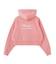 RHINESTONE LOGO SHORT ZIP UP HOODIE