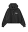 RHINESTONE LOGO SHORT ZIP UP HOODIE