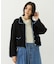 OPEN COLLAR CONTRAST TRIM KNIT CARDIGAN
