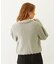 OPEN COLLAR CONTRAST TRIM KNIT CARDIGAN