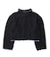 OPEN COLLAR CONTRAST TRIM KNIT CARDIGAN