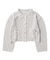 OPEN COLLAR CONTRAST TRIM KNIT CARDIGAN