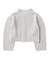 OPEN COLLAR CONTRAST TRIM KNIT CARDIGAN