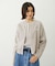 STRIPED FLOWER WAFFLE CARDIGAN