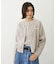 STRIPED FLOWER WAFFLE CARDIGAN