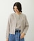 STRIPED FLOWER WAFFLE CARDIGAN