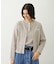 STRIPED FLOWER WAFFLE CARDIGAN