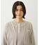 STRIPED FLOWER WAFFLE CARDIGAN