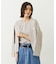 STRIPED FLOWER WAFFLE CARDIGAN