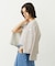 STRIPED FLOWER WAFFLE CARDIGAN