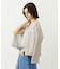 STRIPED FLOWER WAFFLE CARDIGAN
