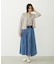 STRIPED FLOWER WAFFLE CARDIGAN