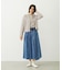 STRIPED FLOWER WAFFLE CARDIGAN