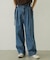 TUCK DENIM PANTS