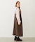 FAUX LEATHER TUCK DRESS
