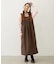 FAUX LEATHER TUCK DRESS