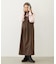 FAUX LEATHER TUCK DRESS
