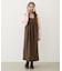FAUX LEATHER TUCK DRESS