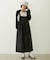 FAUX LEATHER TUCK DRESS
