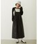 FAUX LEATHER TUCK DRESS