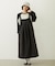 FAUX LEATHER TUCK DRESS