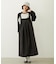 FAUX LEATHER TUCK DRESS