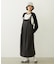 FAUX LEATHER TUCK DRESS