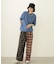 COMBINATION PLAID PANTS
