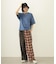 COMBINATION PLAID PANTS