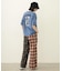 COMBINATION PLAID PANTS