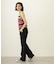 CENTER PLEAT DETAIL DENIM PANTS