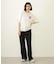 CENTER PLEAT DETAIL DENIM PANTS