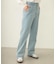 CENTER PLEAT DETAIL DENIM PANTS