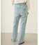 CENTER PLEAT DETAIL DENIM PANTS