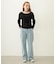 CENTER PLEAT DETAIL DENIM PANTS