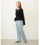 CENTER PLEAT DETAIL DENIM PANTS