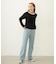 CENTER PLEAT DETAIL DENIM PANTS