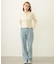 CENTER PLEAT DETAIL DENIM PANTS