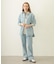 CENTER PLEAT DETAIL DENIM PANTS