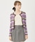STRIPE KNIT FITTED CARDIGAN