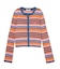 STRIPE KNIT FITTED CARDIGAN