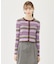 STRIPE KNIT FITTED CARDIGAN