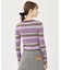 STRIPE KNIT FITTED CARDIGAN